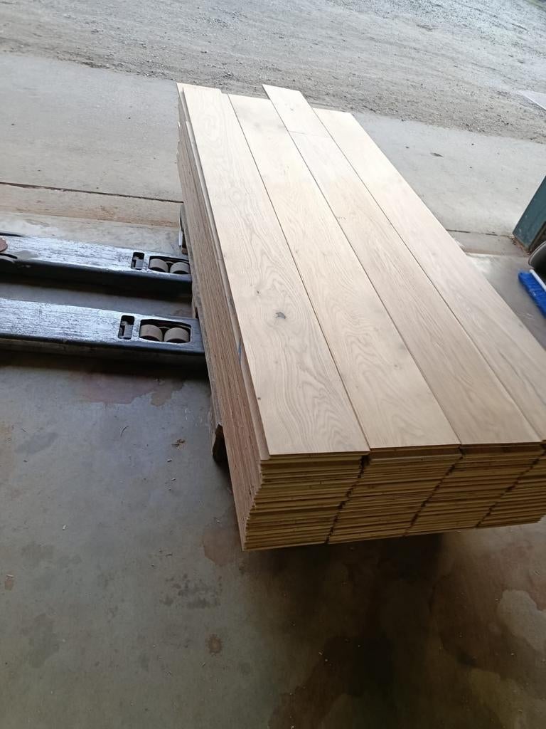 38,5M2 eiken houten vloerdelen #VERNIEUWD#, Gebruikt, 10 m² of meer, 10 tot 30 cm, Hout