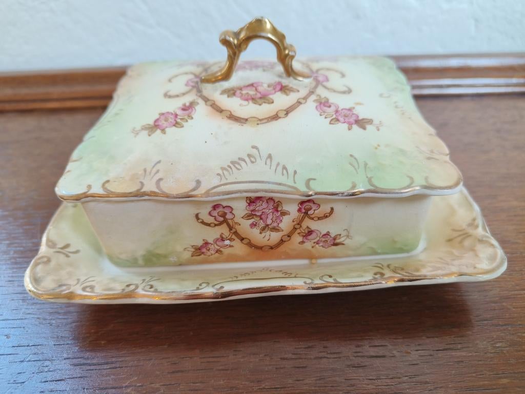 Antieke Botervloot S.F. & Co Stoke on Trent, Crown Devon, Ophalen of Verzenden