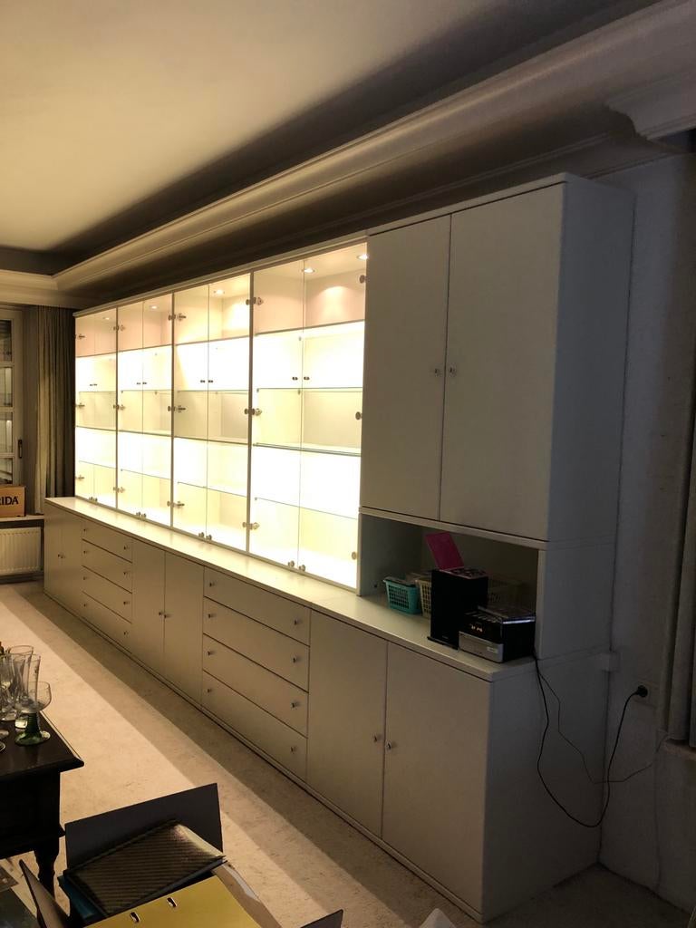 5 vitrinekasten met verlichting, 1m breed, Huis en Inrichting, Kasten | Vitrinekasten, Ophalen, Gebruikt, 100 tot 150 cm, 200 cm of meer