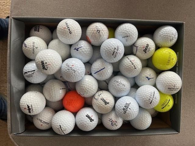 Gebruikte golfballen mix. 100 Golfballen voor €30,-, Ophalen, Gebruikt, Bal(len), Overige merken