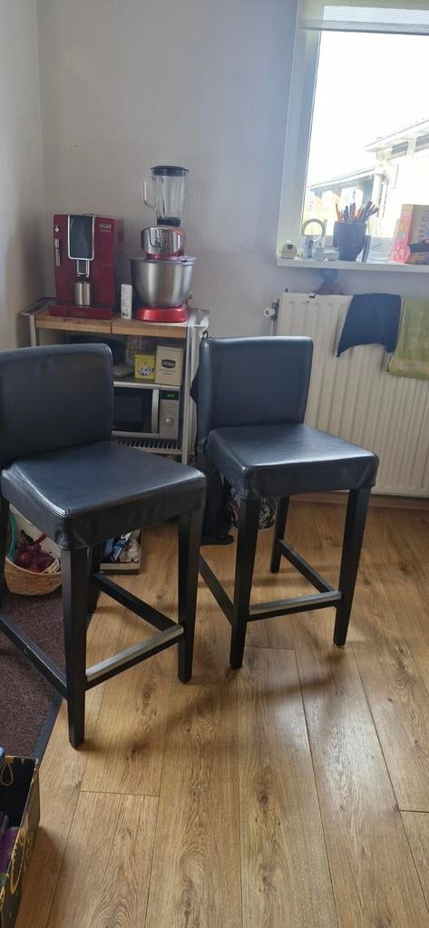 Twee barkrukken - gebruikt, zeer goede staat, Gebruikt, Met voetsteun, 60 tot 90 cm, Ophalen of Verzenden