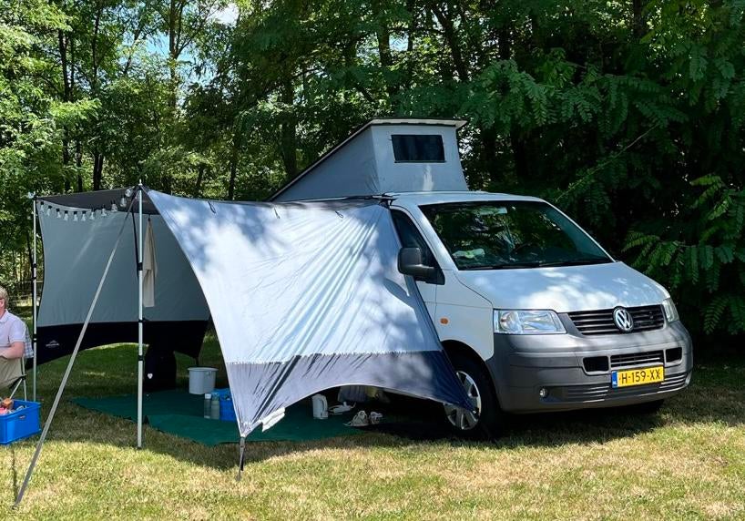 Volkswagen Transporter TDI camper (2004) Wit, Buscamper of Camperbus, Volkswagen, Tot en met 2, Luifel
