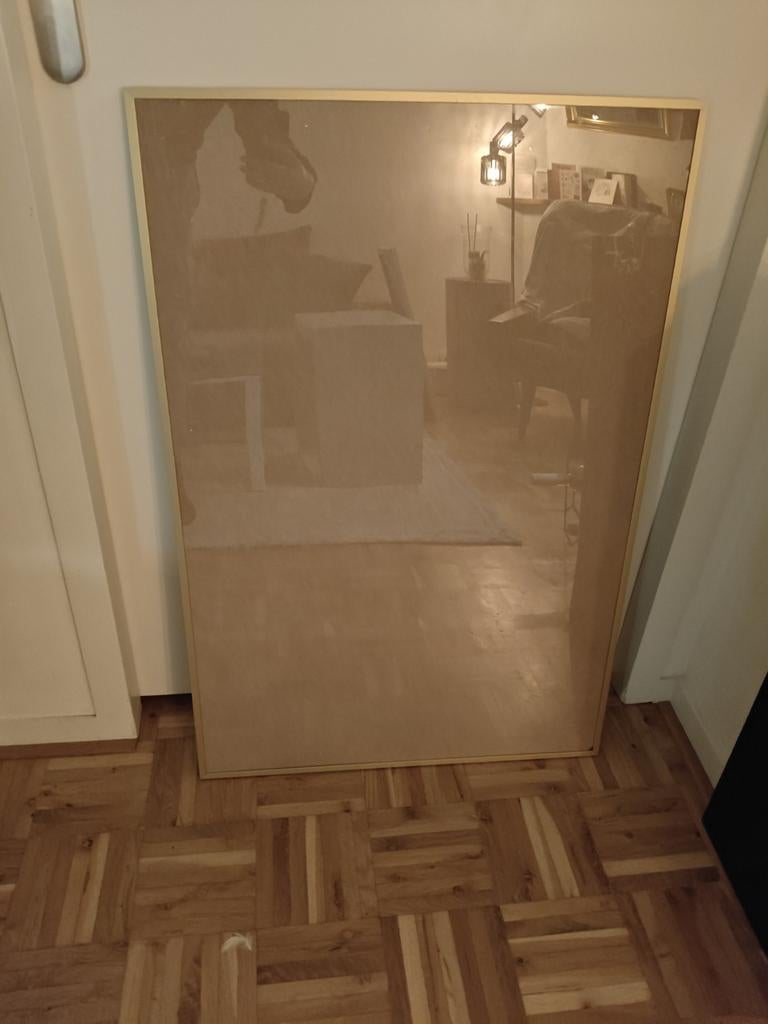 IKEA LOMVIKEN wissellijst goudkleurig 90x60cm, Ophalen, Zo goed als nieuw, Metaal of Aluminium, 50 tot 75 cm