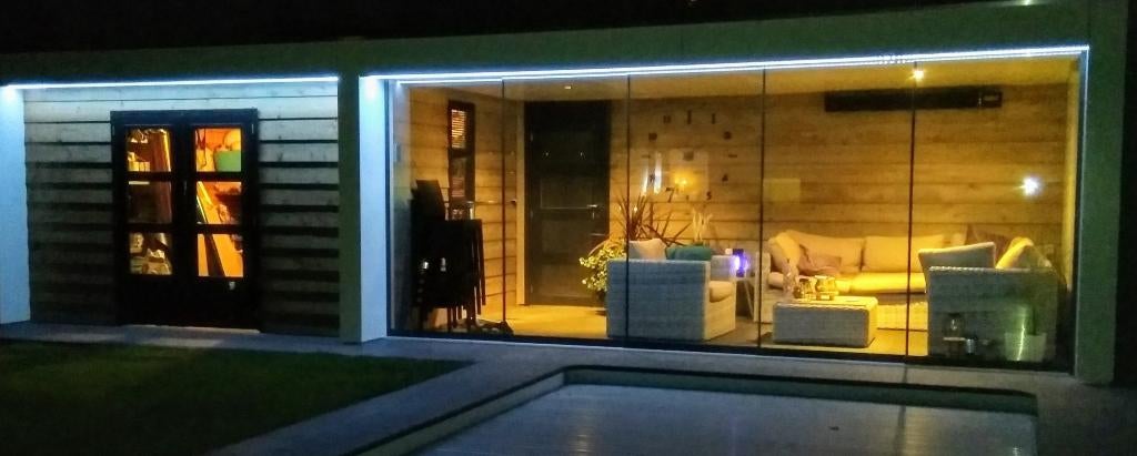 Glazen schuifwand AANBIEDING (10 jaar garantie), Tuin en Terras, Overkappingen, Ophalen of Verzenden, Nieuw, Veranda