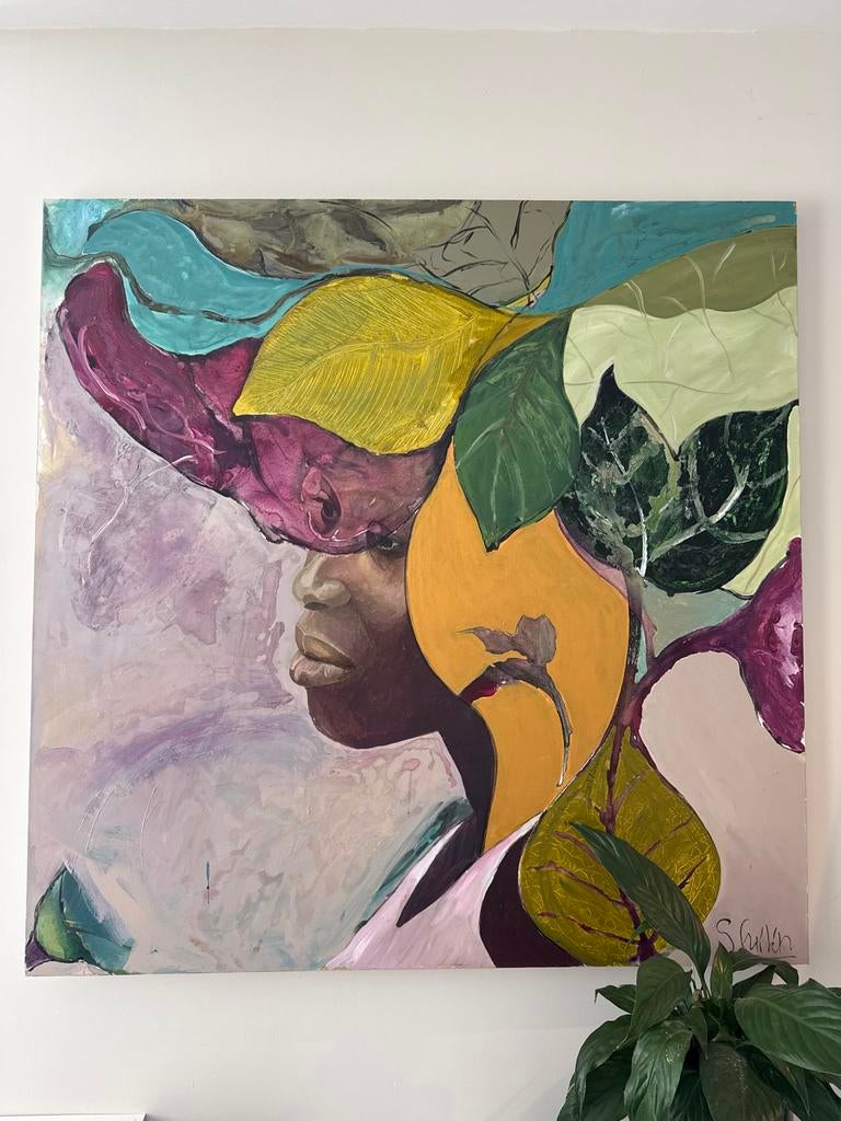 Olieverf op canvas van Saskia Frinking, Antiek en Kunst, Ophalen