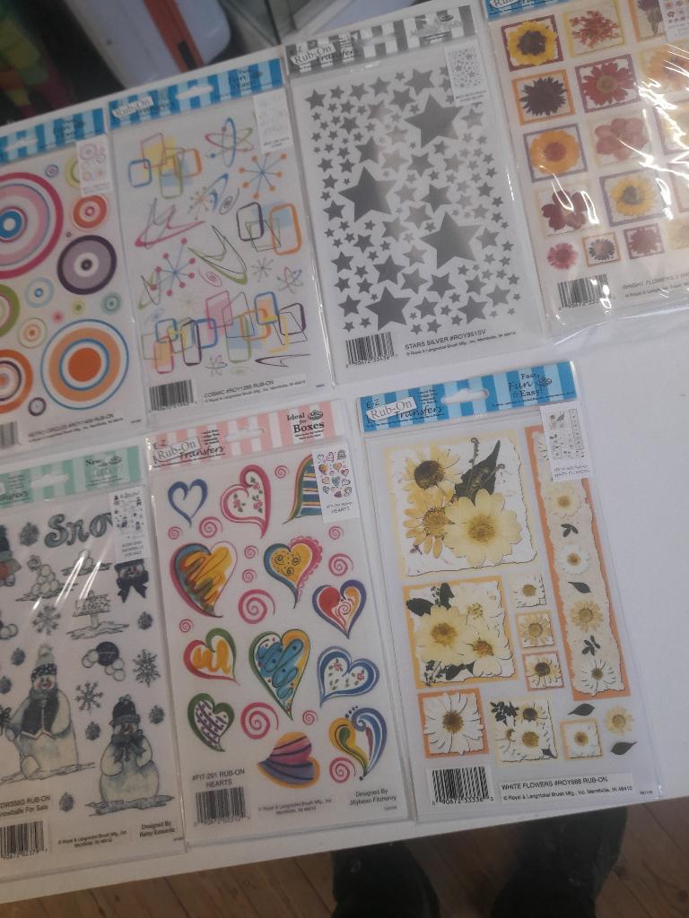 OPRUIMING - 15 stuks rub-on stikkers - 24 x 14 cm., Ophalen, Nieuw