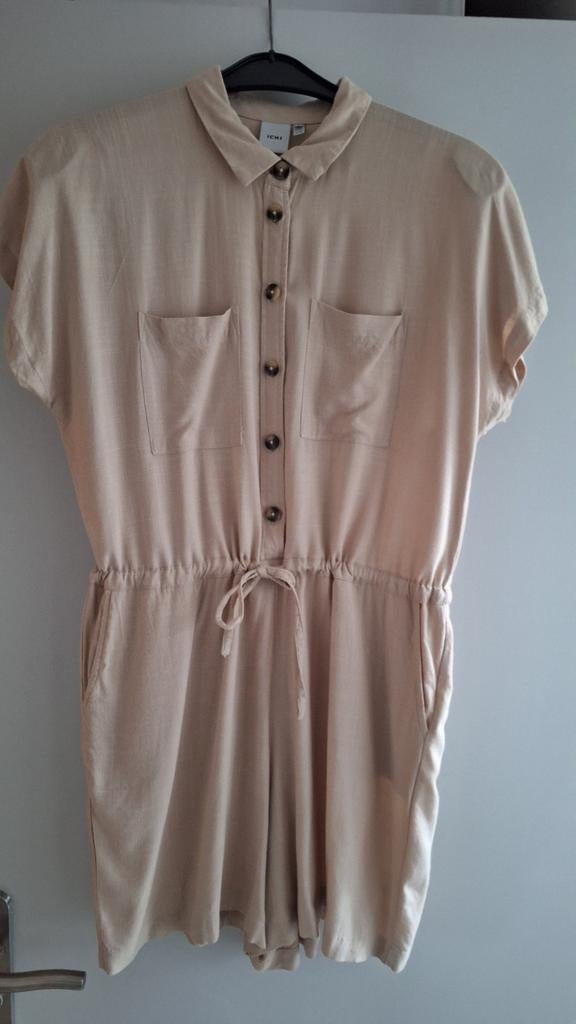 ICHI korte jumpsuit beige maat M, Kleding | Dames, Jumpsuits, Maat 38/40 (M), ICHI, Beige, Nieuw