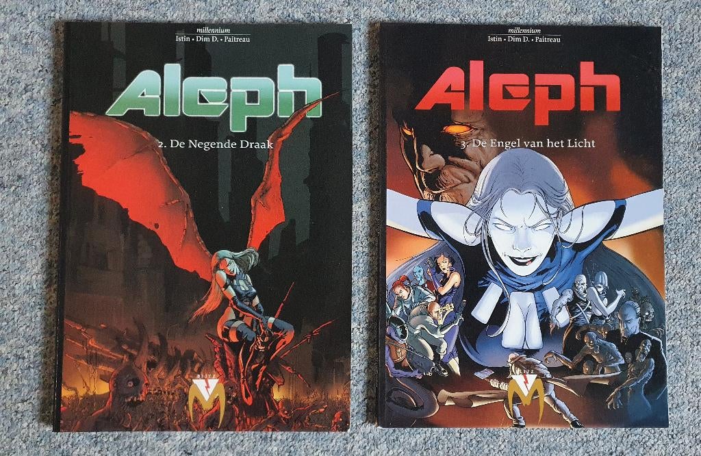 2 Stripboeken Aleph deel 2 en 3 uit de Millennium serie, Meerdere stripboeken, Ophalen, Gelezen