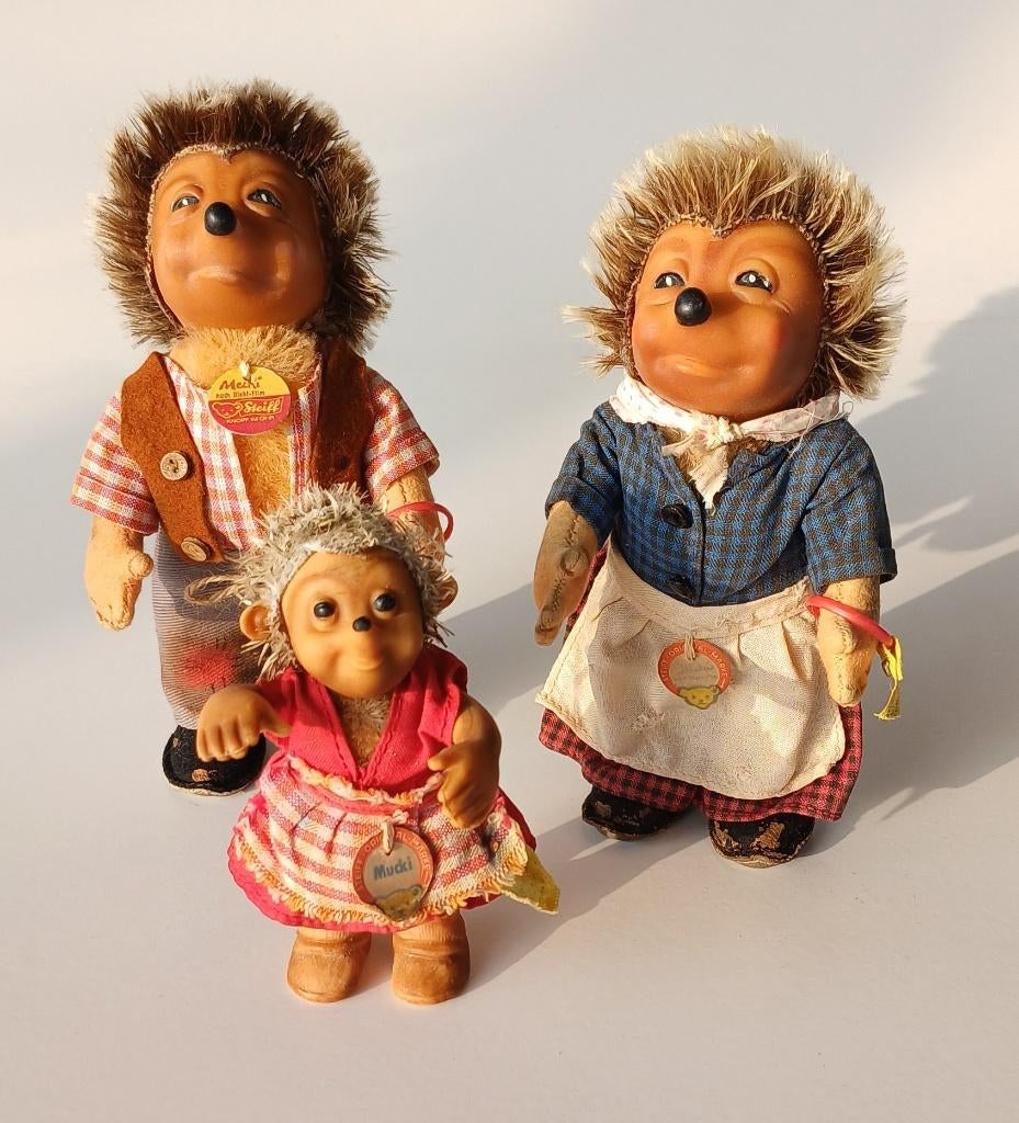 3 oude Steiff egeltjes, Ophalen of Verzenden