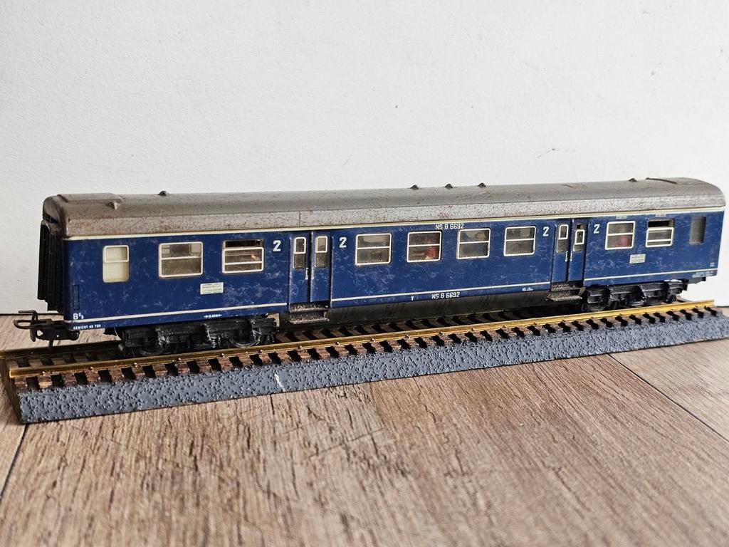 Modeltrein Ho marklin NS RIJTUIG met verlichting, Wisselstroom, Wagon, Ophalen of Verzenden, NS