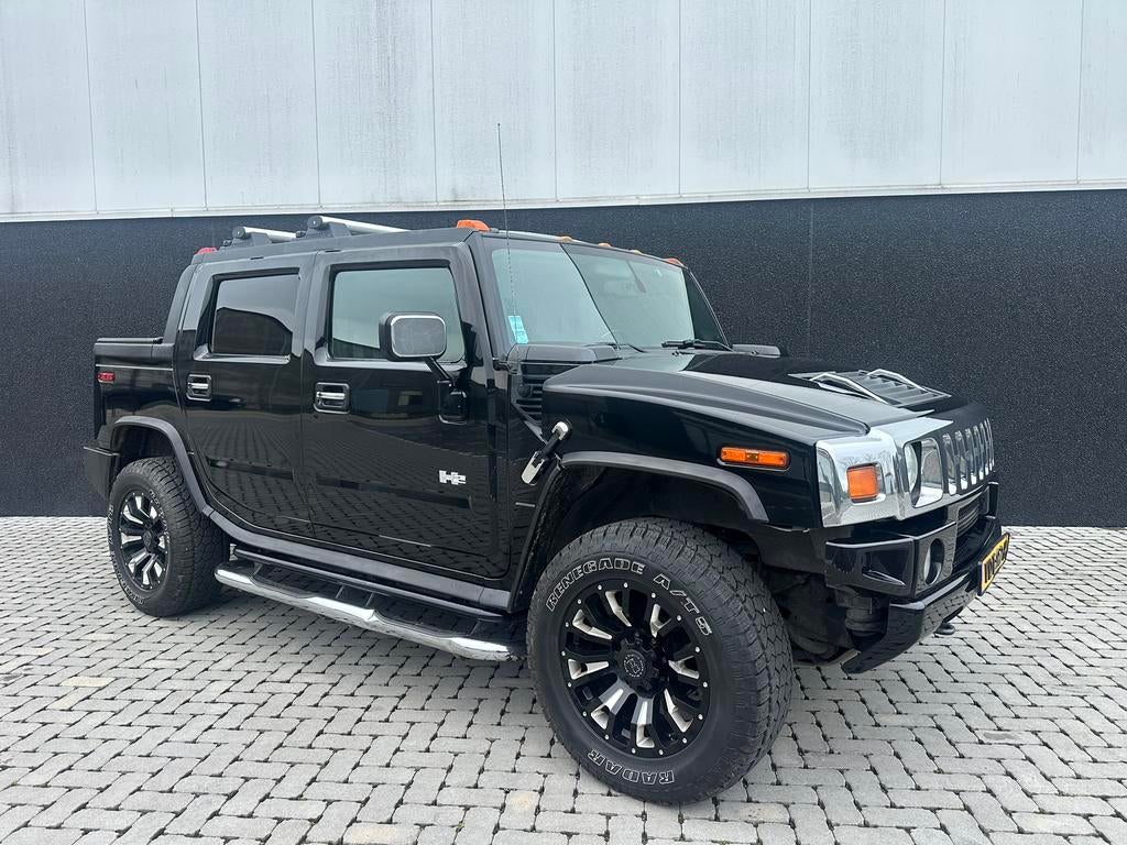 Hummer H2 Pick-up 6.0 V8 LPG 2005 Grijskent CarPlay!! UNIEK, Auto's, Hummer, Automaat, 5654 cc, 322 pk, Zwart