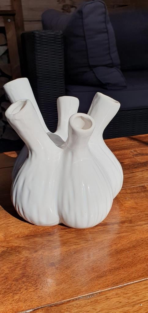 Witte tulpenvaas - 20 cm hoog, 17 cm doorsnee OPHALEN, Ophalen