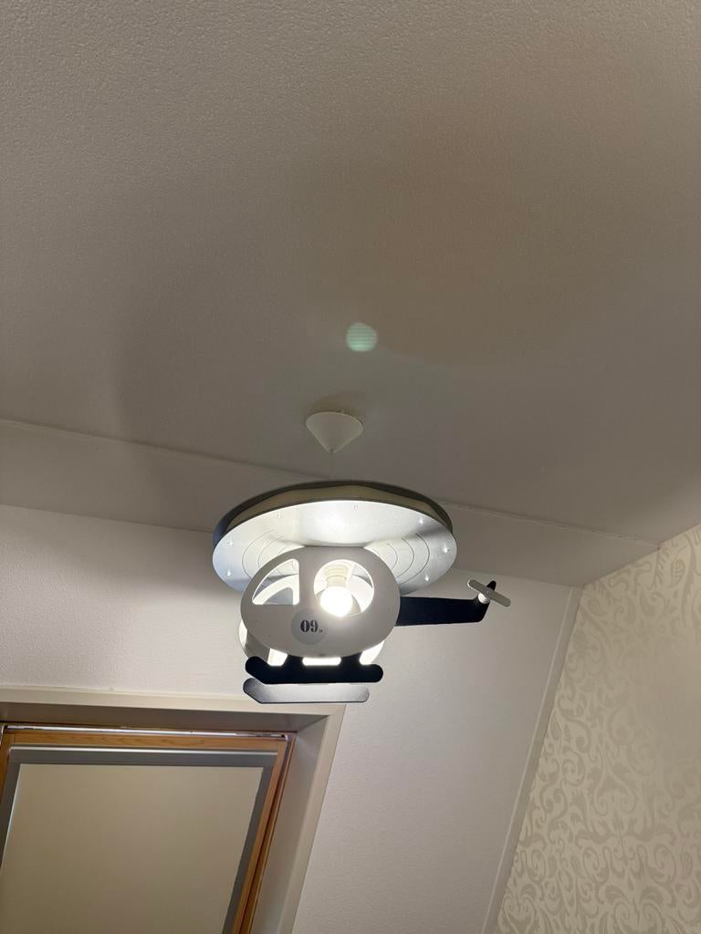 Leuke Helikopter hanglamp zgan, Ophalen, Zo goed als nieuw, Lamp