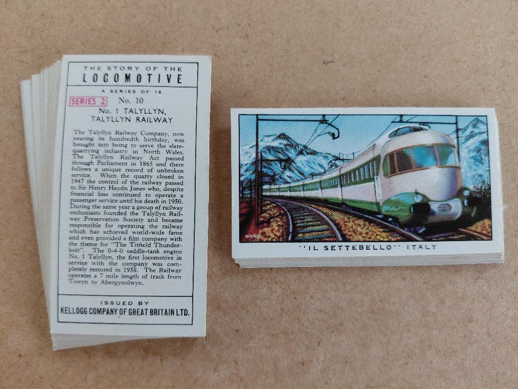 Story of the Locomotive 2 serie complete set 16 trade cards, Ophalen, Zo goed als nieuw, Trein, Overige typen