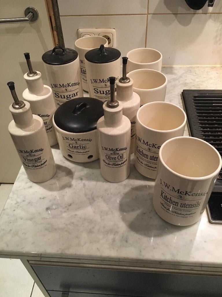 J.W. McKensie Créme Keukenpotten ZGAN!!!, Ophalen, Zo goed als nieuw