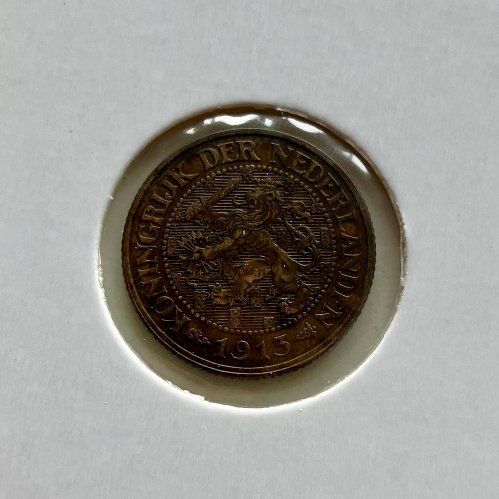 Nederland 1 cent 1913 Prachtig, Verzenden, Koningin Wilhelmina