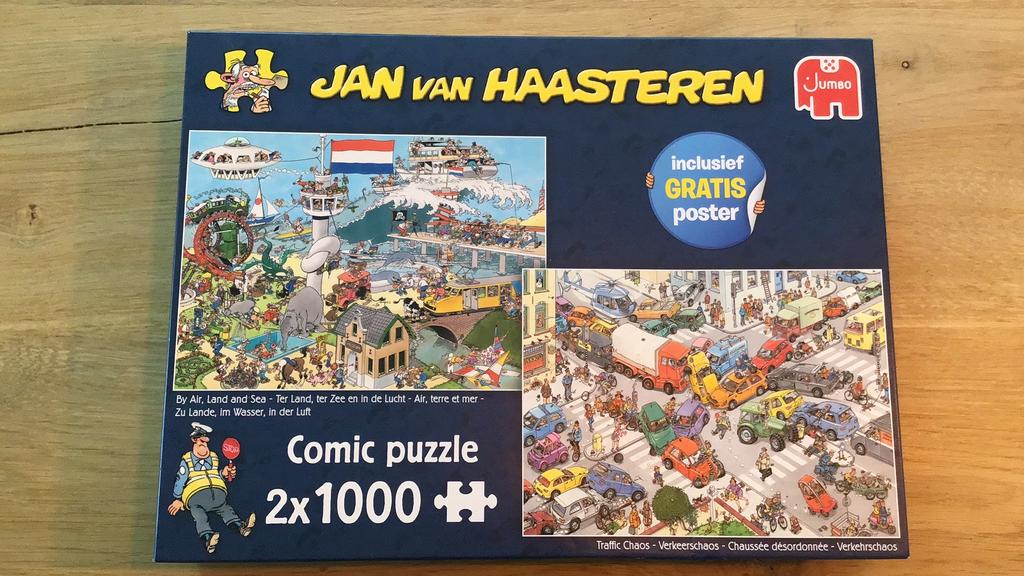 Jan van Haasteren, Verkeerschaos en Ter land, ter zee en …, Ophalen of Verzenden, Meer dan 1500 stukjes, Zo goed als nieuw, Legpuzzel