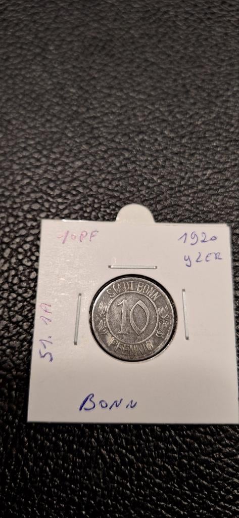 Duits notgeld 10 pfennig 1920 Bonn ijzer, Ophalen of Verzenden, Duitsland