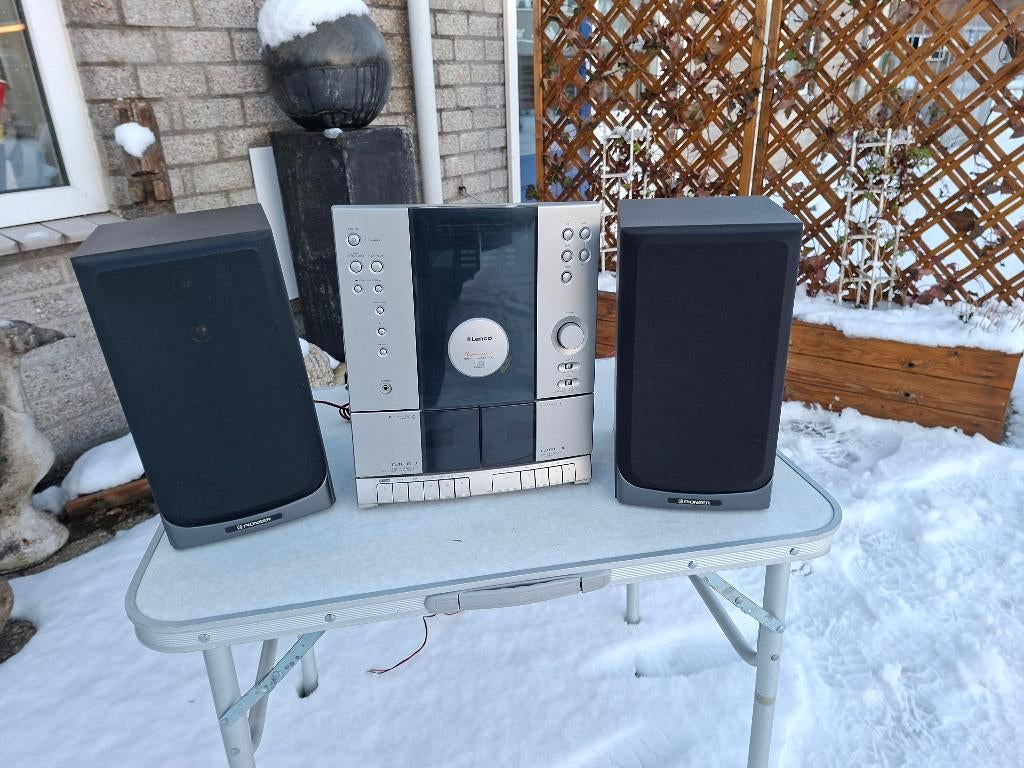 design moderne stereo cd radio dubbel cassettedeck uniek, Audio, Tv en Foto, Stereo-sets, Ophalen of Verzenden, Tuner of Radio