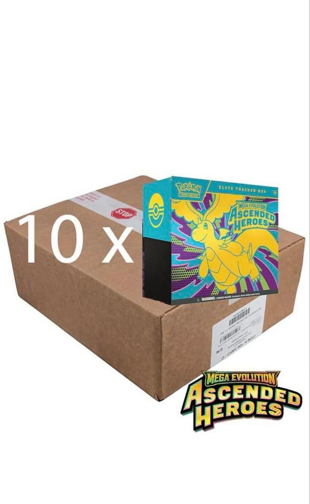 Pokémon Mega Evolution Ascended Heroes Elite Trainer Box 10x, Ophalen, Nieuw, Boosterbox