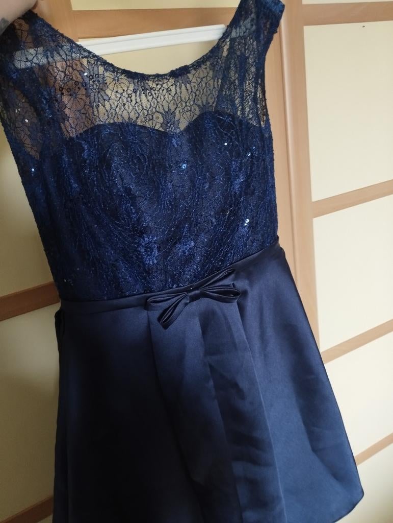 Galajurk glitter blauw maat S, Ophalen, Galajurk, Blauw, Maat 36 (S)