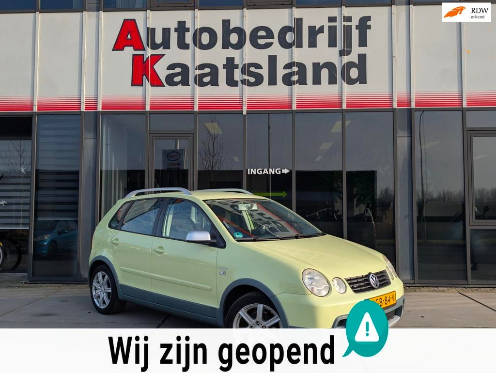 Volkswagen POLO 1.4-16V Cross FUN - Airco - LPG g3 - NIEUWE, Voorwielaandrijving, Gebruikt, Zwart, 1081 kg