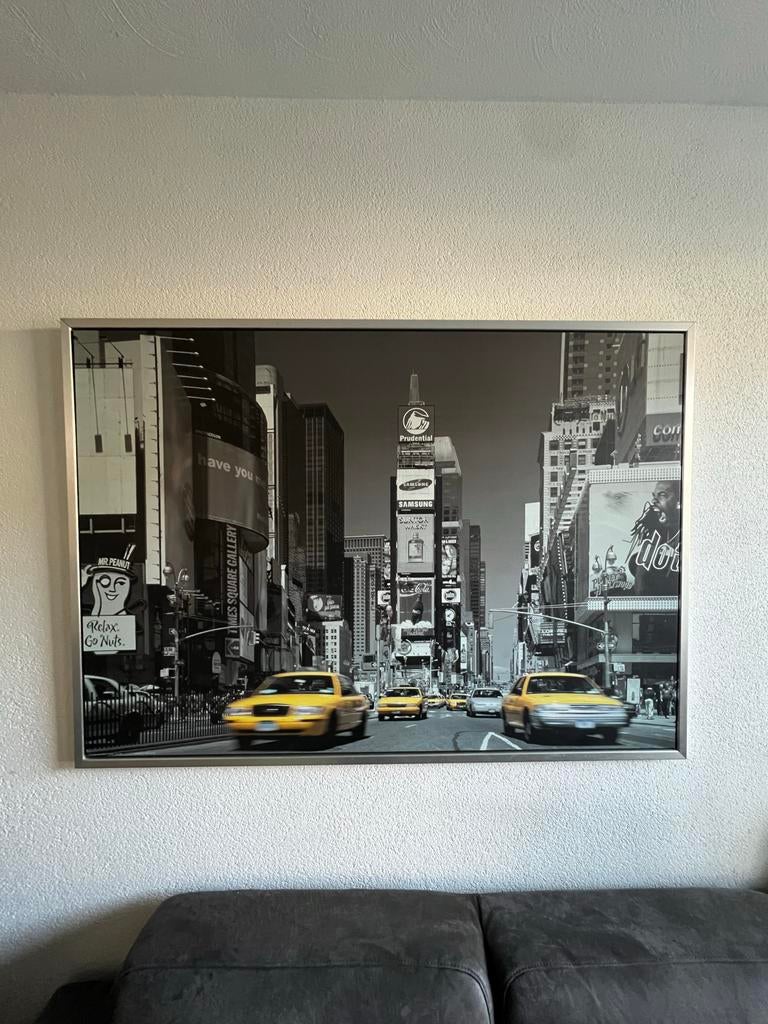 Muurdecoratie New York Times Square, Huis en Inrichting, Woonaccessoires | Wanddecoraties, Ophalen, Hout, Meerkleurig, Decoratieobject