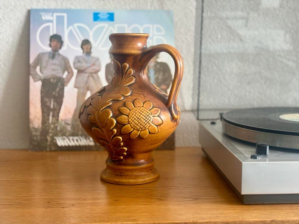 Vintage west Germany Vaas Knödgen Jaren 70 - 25cm Hoog, Ophalen of Verzenden