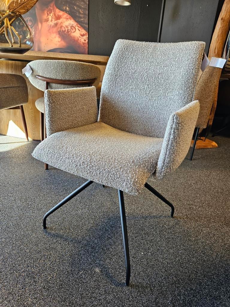 " looq" draaipoot memory h.e. design, Ophalen of Verzenden, Nieuw, Leer, Vijf, Zes of meer stoelen