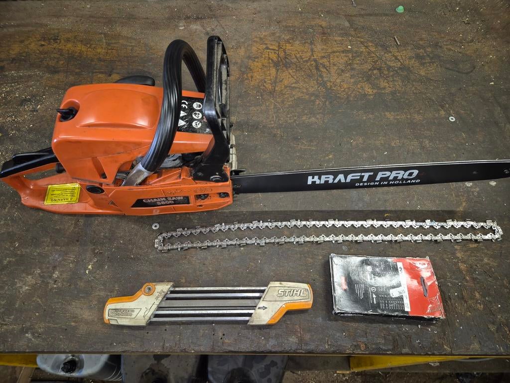 Kettingzaag / Motorzaag Kraft Pro, Ophalen, Gebruikt