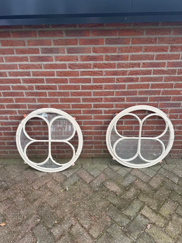 Stalramen rond, Doe-het-zelf en Verbouw, Glas en Ramen, Ophalen, Gevelraam of Ruit, Gebruikt, Minder dan 80 cm