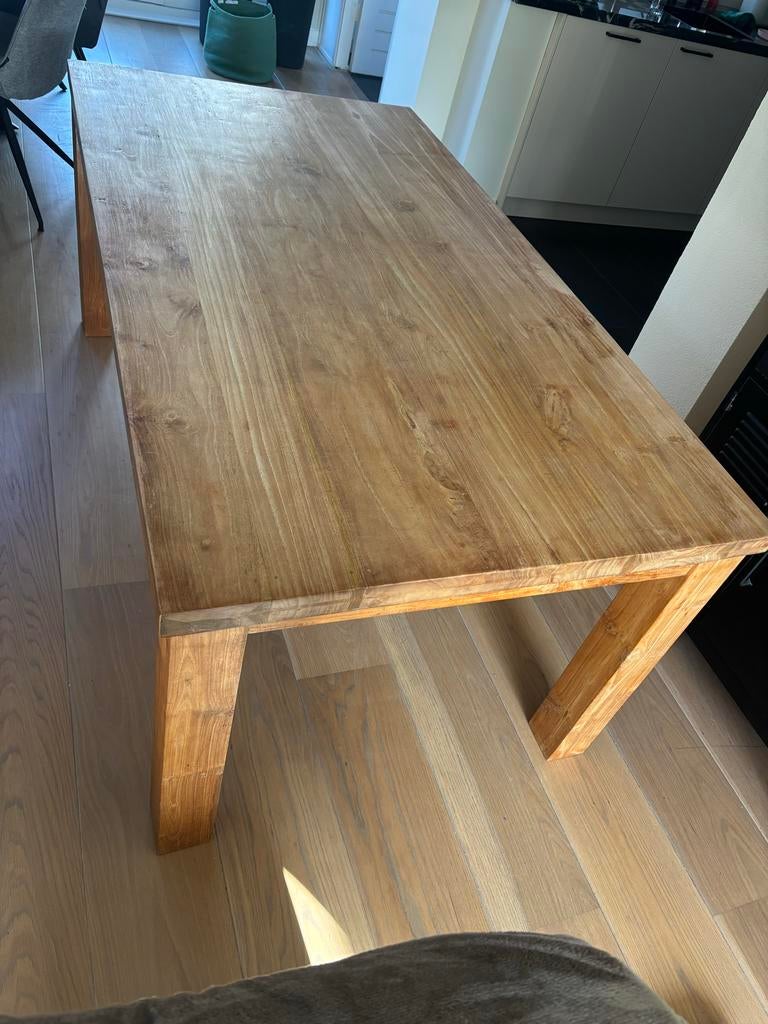 Robuuste houten eettafel 180x100x80 cm - Zo goed als nieuw, Huis en Inrichting, Tafels | Eettafels, Zo goed als nieuw, 50 tot 100 cm