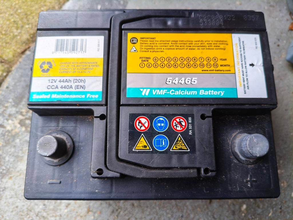 VMF-BATTERY Green System 12V 44Ah Auto Accu, Ophalen