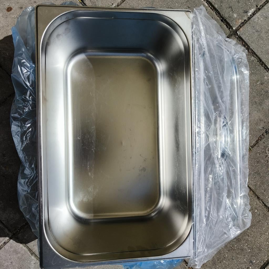 RVS Gastronorm Bak 1/2 met Deksel - Nieuw in Verpakking, Ophalen of Verzenden