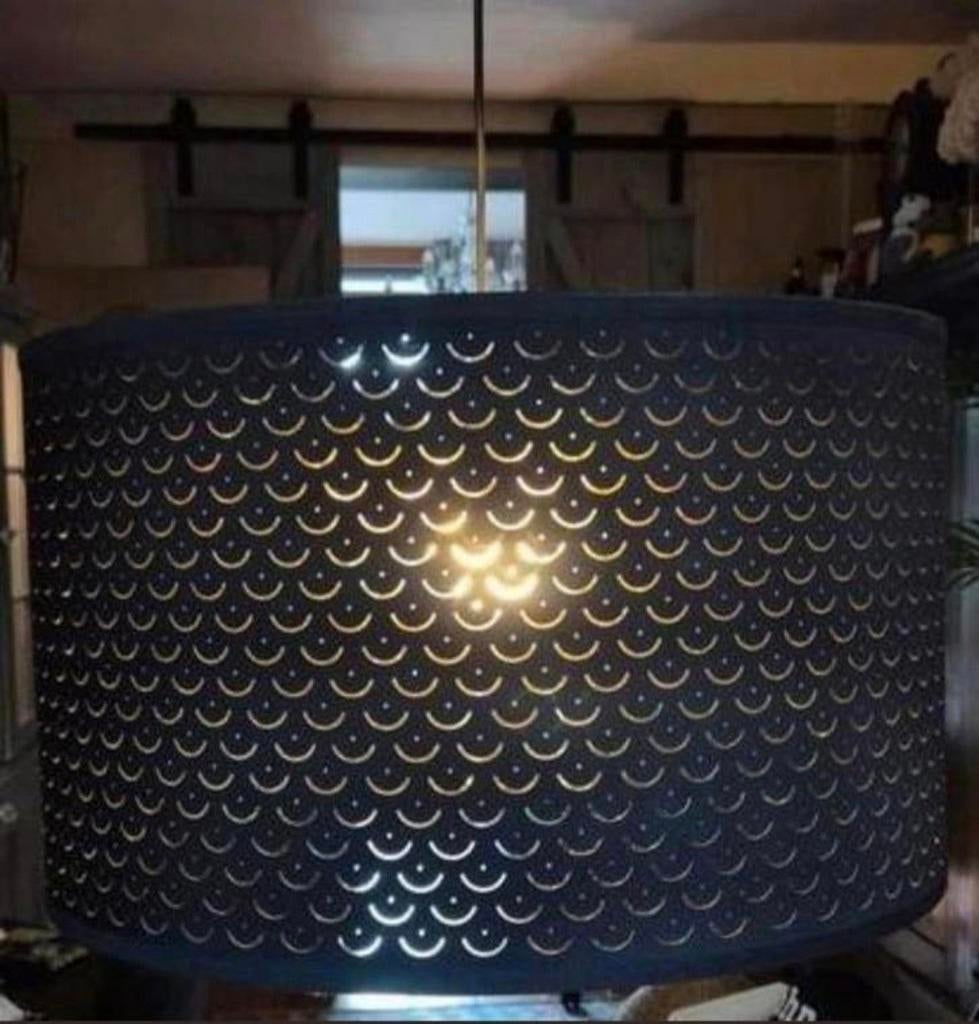 Ikea Nymö lampenkap, zwart/messing, Ophalen, 25 tot 50 cm, Zwart, Rond