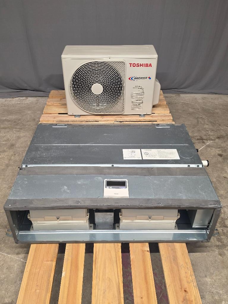 Toshiba kanaal satelliet airco inverter warmtepomp 8 kW A+, Koelen en Ontvochtigen, Timer, 3 snelheden of meer, Ophalen of Verzenden