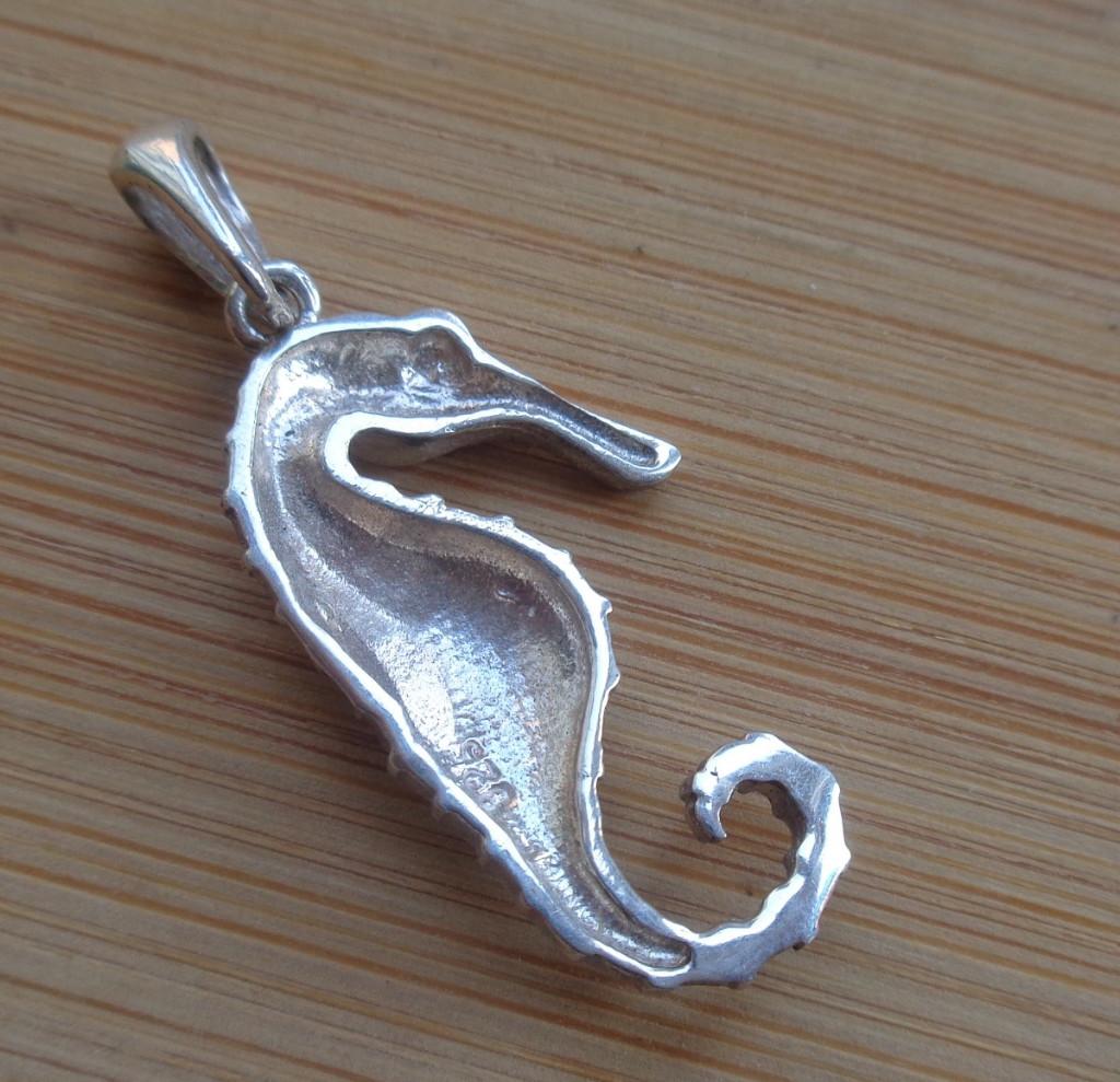 zilveren hanger zeepaardje [489], Verzenden, Zo goed als nieuw, Zilver, Zilver