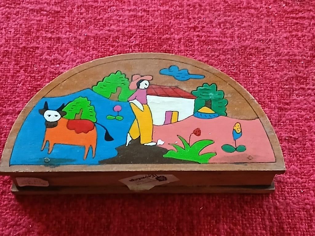 HAND BESCHILDERDE OUDE SERVETHOUDER.., Ophalen of Verzenden