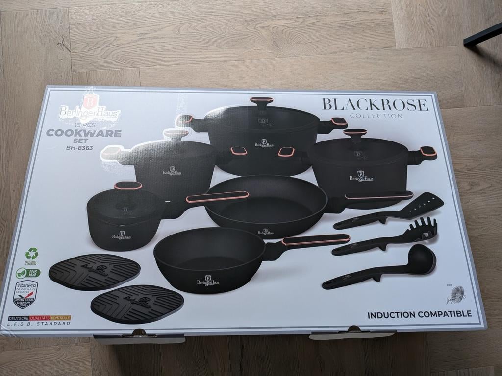 Berlinger Haus pannenset Blackrose Collection, Huis en Inrichting, Keuken | Potten en Pannen, Ophalen