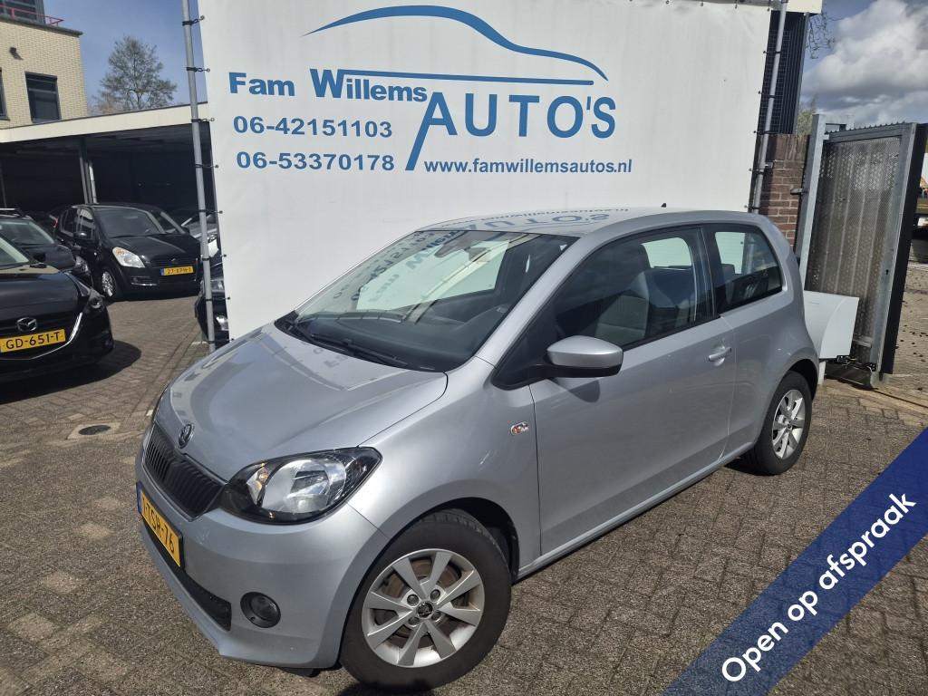 Skoda Citigo 1.0 CNG Grt. AIRCO (bj 2014), Euro 5, Stof, Zwart, CNG (Aardgas)
