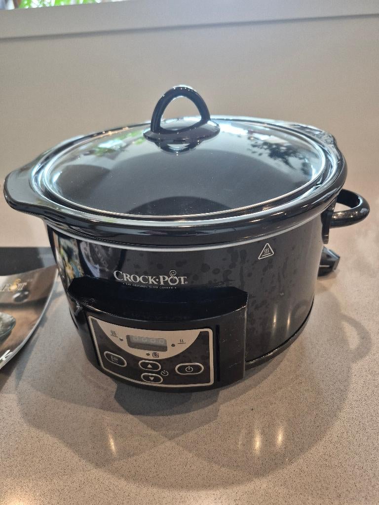 Crock-Pot 4,7L digitale slowcooker – zgan, compleet, Ophalen, Zo goed als nieuw