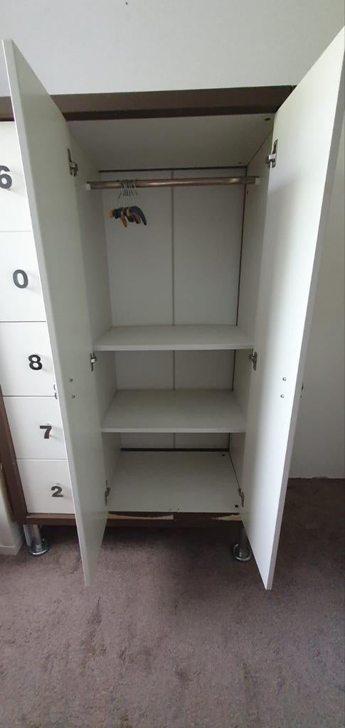 Cijfers kast kinderkamer   wit / bruin, Ophalen, 50 tot 70 cm, 100 cm of meer, 105 cm of meer