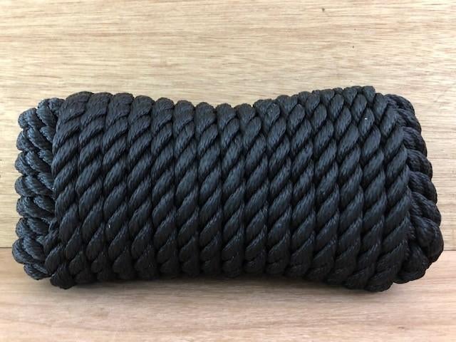 Touw landvast zwart 16mm x 15m., Eddiys, Espel, Nieuw, Info@eddiys.eu