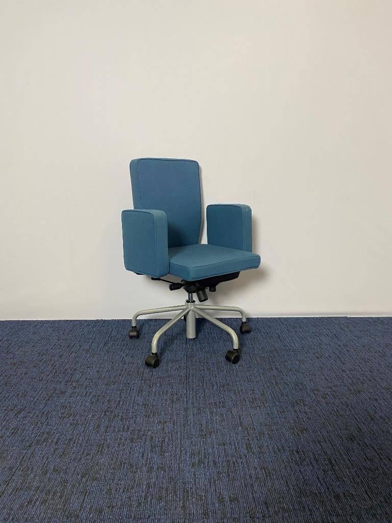 3 x Bulo Pub & club vergaderstoelen / bureaustoelen, Ophalen, Gebruikt, Drie, Blauw