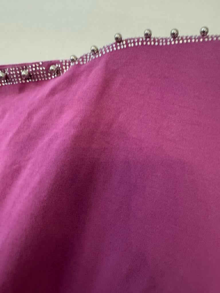 Calvin Klein Jeans jurk met studs, Paars, Maat 42/44 (L), Ophalen of Verzenden, Gedragen