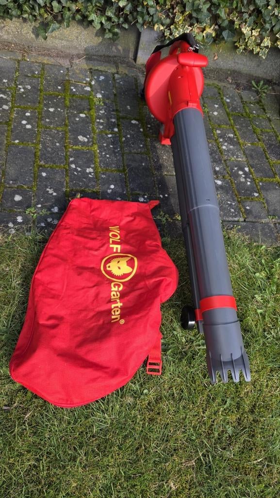 Bladblazer Wolf-Garten nieuw, Tuin en Terras, Bladblazers, Gebruikt, Handgedragen, Elektrisch, Met opvangzak, Met zuigfunctie
