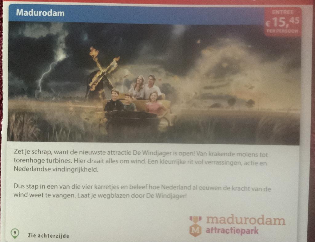 Madurodam in Den Haag Voordeelbon, Drie personen of meer, Kortingskaart