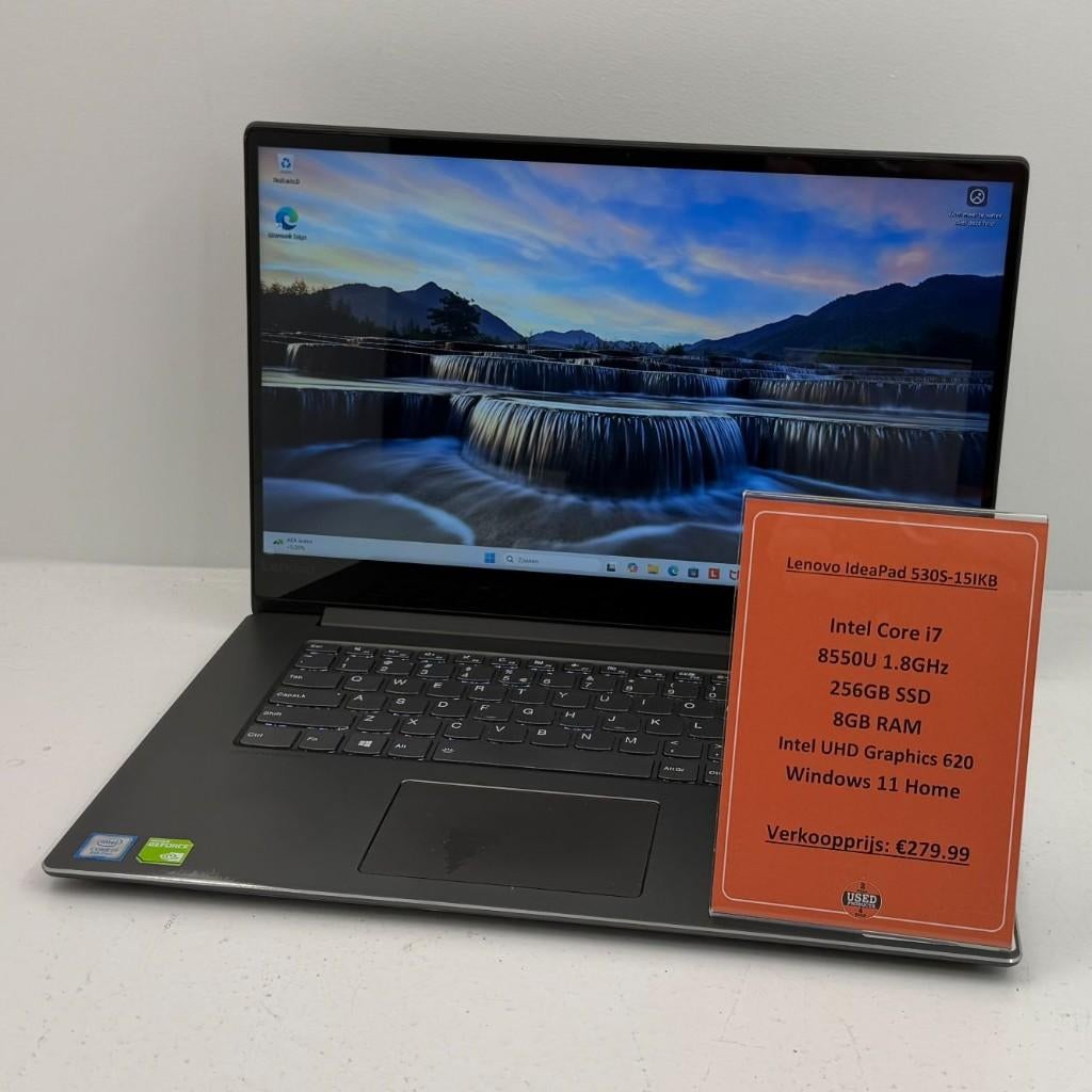 Lenovo IdeaPad 530S-15IKB Laptop | i7 8GB RAM 256GB SSD, Lenovo Ideapad, 256 GB, Met videokaart, 2 tot 3 Ghz