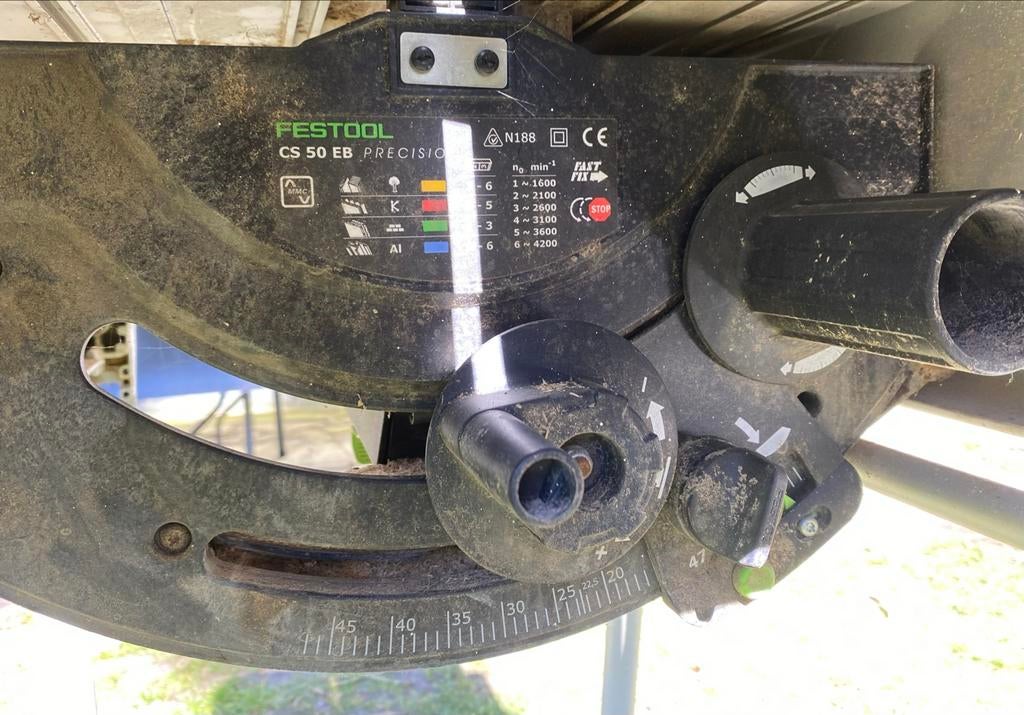 Festool CS 50 EB basis zaagtafel, Gebruikt, Cirkelzaag, Ophalen of Verzenden, 30 tot 70 mm