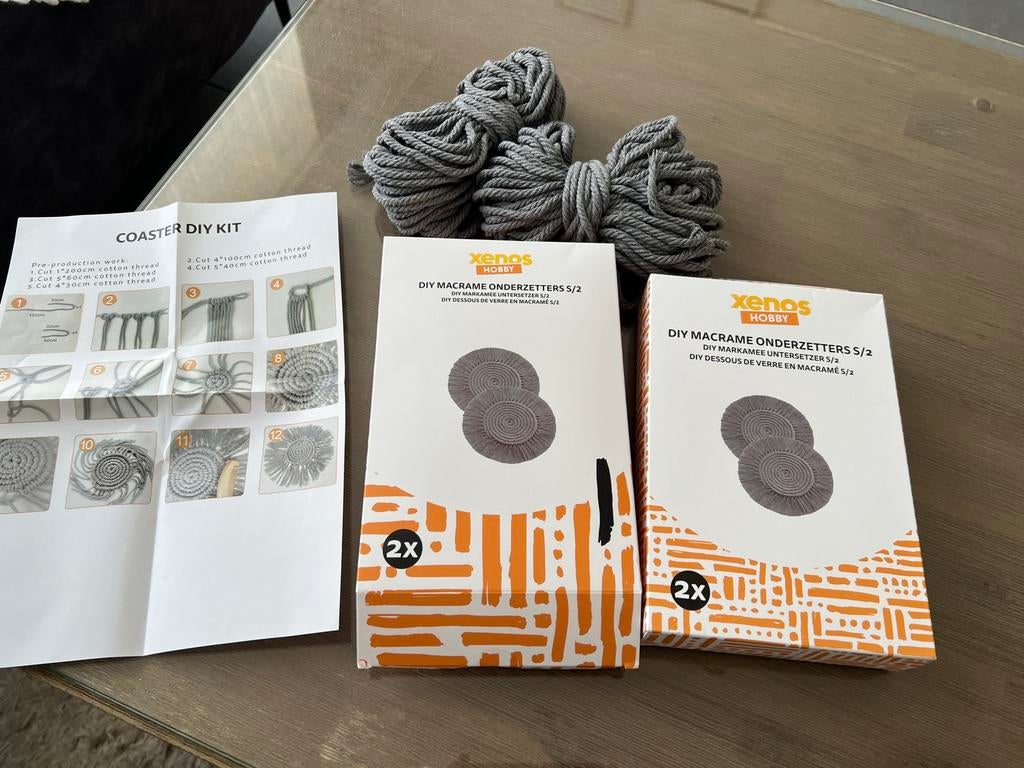 Macrame onderzetters, Ophalen of Verzenden, Nieuw